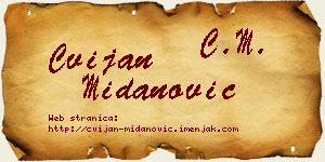 Cvijan Midanović vizit kartica